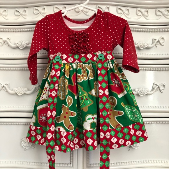 Eleanor Rose | Dresses | Eleanor Rose Christmas Cookie Dress Girls 8 Months  | Poshmark